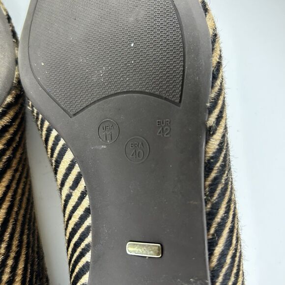 French Sole FS/NY Flats Taupe Black Stripe w/ Bows Style: GALE Womens Sz 11 - Picture 9 of 11